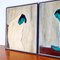Sergio Zorzenon, Figure moderniste, Dipinti ad olio su tavola, 1957, set di 2, Immagine 7
