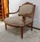 Low Louis XVI Style Armchair in Walnut, Late 19th Century 12