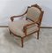 Low Louis XVI Style Armchair in Walnut, Late 19th Century 1