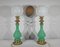 Opaline Glass and Bronze Table Lamps, Late 19th Century, Set of 2 2