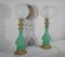 Opaline Glass and Bronze Table Lamps, Late 19th Century, Set of 2 3