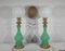 Opaline Glass and Bronze Table Lamps, Late 19th Century, Set of 2 1