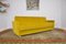 Sofá cama de terciopelo amarillo, años 60, Imagen 5