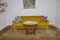 Sofá cama de terciopelo amarillo, años 60, Imagen 12