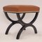 Art Deco Stool in Black, 1930s 3