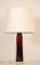 Red Core Doublecoated Glass Table Lamp by Carl Fagerlund for Orrefors, 1950s 1