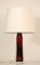 Red Core Doublecoated Glass Table Lamp by Carl Fagerlund for Orrefors, 1950s, Image 1