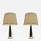 Doublecoated Frosted Glass Purple Core Table Lamps by Kosta, Sweden, Set of 2 1