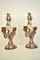 19th Century Majolica Demon Candelabras by Cantagalli, Italy, Set of 2 2