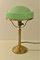 Art Nouveau Brass and Glass Table Lamp from Jugendstil, Sweden, 1920s 2