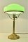 Lámpara de mesa modernista de latón y vidrio de Jugendstil, Suecia, años 20, Imagen 3
