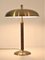 Large Swedish Grace Brass and Leather Table Lamp by Einar Bäckström, 1930s 3