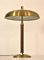 Large Swedish Grace Brass and Leather Table Lamp by Einar Bäckström, 1930s 4