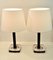 Glass, Leather and Brass Table Lamps by Uppsala Armaturfabrik, Set of 2, Image 3