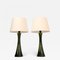 Modern Swedish Olivegreen Glass Table Lamps by Bernt Nordstedt for Bergboms, Set of 2 1