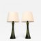 Modern Swedish Olivegreen Glass Table Lamps by Bernt Nordstedt for Bergboms, Set of 2, Image 1