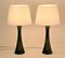 Modern Swedish Olivegreen Glass Table Lamps by Bernt Nordstedt for Bergboms, Set of 2, Image 3