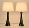 Modern Swedish Olivegreen Glass Table Lamps by Bernt Nordstedt for Bergboms, Set of 2, Image 4