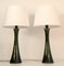 Modern Swedish Olivegreen Glass Table Lamps by Bernt Nordstedt for Bergboms, Set of 2 2