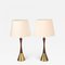 Modern Swedish Teak and Brass Table Lamps, Made in Denmark for Bergboms, Set of 2 1