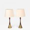 Modern Swedish Teak and Brass Table Lamps, Made in Denmark for Bergboms, Set of 2, Image 1