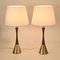 Modern Swedish Teak and Brass Table Lamps, Made in Denmark for Bergboms, Set of 2 2