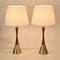 Modern Swedish Teak and Brass Table Lamps, Made in Denmark for Bergboms, Set of 2, Image 2