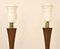 Modern Swedish Teak and Brass Table Lamps, Made in Denmark for Bergboms, Set of 2 7