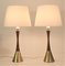 Modern Swedish Teak and Brass Table Lamps, Made in Denmark for Bergboms, Set of 2 4