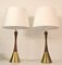 Modern Swedish Teak and Brass Table Lamps, Made in Denmark for Bergboms, Set of 2 5