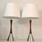 Modern Swedish Brushed Aluminium and Teak Table Lamps by Bergboms, Set of 2, Image 10