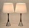 Modern Swedish Brushed Aluminium and Teak Table Lamps by Bergboms, Set of 2, Image 6