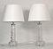 Art Glass Table Lamps by Carl Fagerlund for Orrefors, 1950s, Set of 2 1