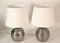 Versilberte Tischlampen aus Keramik von Bitossi für Bergboms, 1960er, 2er Set 6