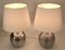 Silvered Ceramic Table Lamps by Bitossi for Bergboms, 1960s, Set of 2 4