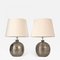Silvered Ceramic Table Lamps by Bitossi for Bergboms, 1960s, Set of 2, Image 1