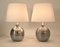 Silvered Ceramic Table Lamps by Bitossi for Bergboms, 1960s, Set of 2 5