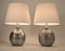 Silvered Ceramic Table Lamps by Bitossi for Bergboms, 1960s, Set of 2, Image 3