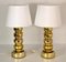 Large Golden Mercury Glass Table Lamps by Gustav Leek for Flygsfors, 1960s, Set of 2, Image 5