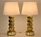 Large Golden Mercury Glass Table Lamps by Gustav Leek for Flygsfors, 1960s, Set of 2 3