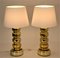 Large Golden Mercury Glass Table Lamps by Gustav Leek for Flygsfors, 1960s, Set of 2 4