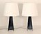 Blue Doublecoated Glass Table Lamps by Carl Fagerlund for Orrefors, 1950s, Set of 2 1