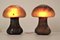 Mushroom-Shaped Glass Table Lamps by Monica Backström for Kosta Boda, 1960s, Set of 2 2