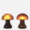 Mushroom-Shaped Glass Table Lamps by Monica Backström for Kosta Boda, 1960s, Set of 2 11
