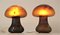Mushroom-Shaped Glass Table Lamps by Monica Backström for Kosta Boda, 1960s, Set of 2 3