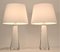 White Doublecoated Glass Table Lamps by Carl Fagerlund for Orrefors, 1950s, Set of 2 4