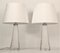 White Doublecoated Glass Table Lamps by Carl Fagerlund for Orrefors, 1950s, Set of 2 3