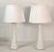 Swedish Modern Glass and Teak Table Lamps by Bernt Nordstedt for Bergboms, Set of 2 1