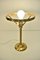 Swedish Grace Brass and Glass Table Lamp from Pukeberg, 1920s 11