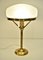 Swedish Grace Brass and Glass Table Lamp from Pukeberg, 1920s, Image 2